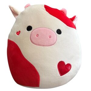 NWT Squishmallow Idris 12" Valentine Cow 2026 Heart Cheek